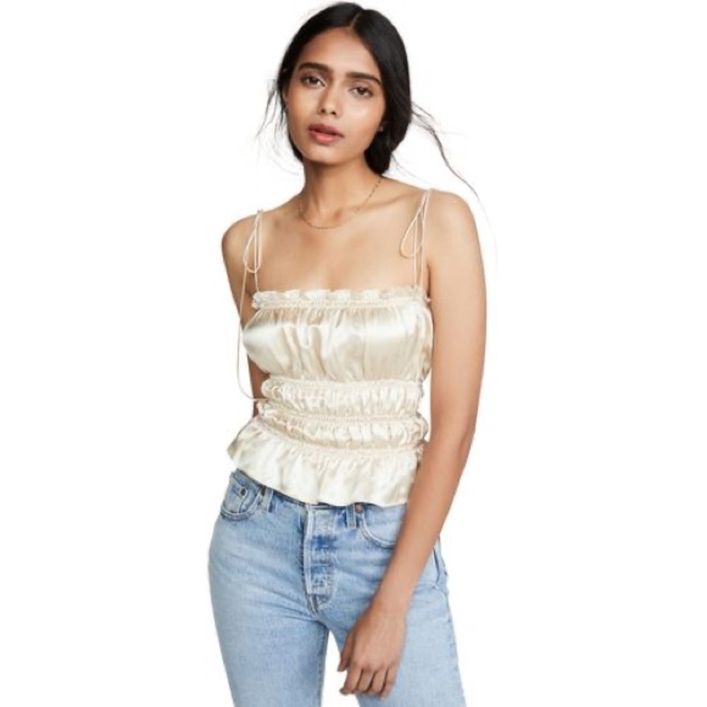 Reformation Silk Viviana Top Small